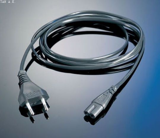 Roline IEC C7 - Euro Cable 1.8m Μαύρο 19.07.2096