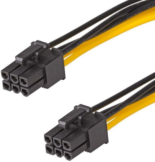 Akyga 6-Pin PCIe - 6-Pin PCIe Cable 0.4m Μαύρο AK-CA-49