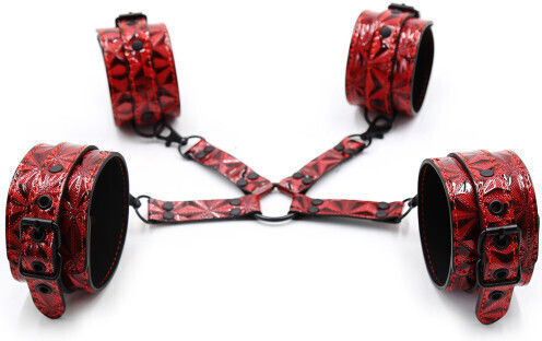 Naughty Toys BDSM Kit σε Κόκκινο Χρώμα 7τμχ