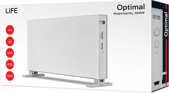 Life Optimal 221-0422 Convector Heater Floor 2600W 75.2x43cm White