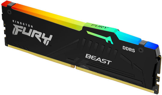 Kingston Fury Beast RGB 8GB DDR5 RAM with 6000 Speed for Desktop