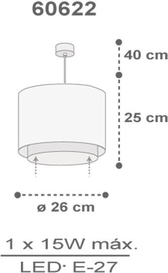 Ango Einfaches Licht Kinderzimmer-Deckenleuchte aus Kunststoff 15W mit E27-Fassung 26x25.5cm