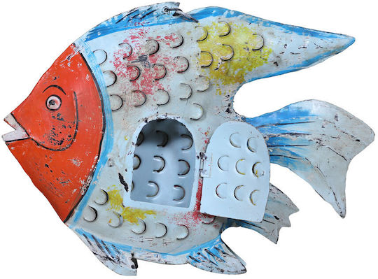 Aqua Deco Multicolored Metal Fish 61x8xh46cm C470895