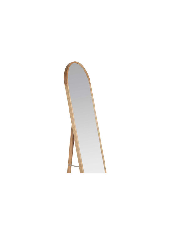 Andrea House Arched Floor Mirror with Beige Wooden Frame 160x50cm
