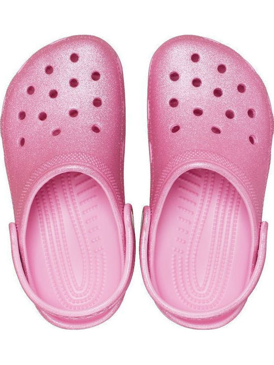 Classic Glitter Clog K Παιδικά Ανατομικά Σαμπό Θαλάσσης Ροζ