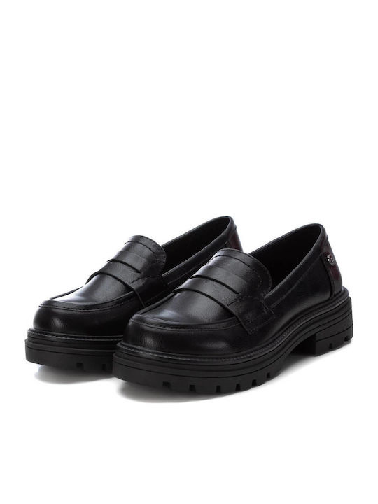 Girls PU Leather Moccasins Black