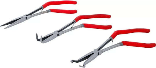 BGS Technic Needle Nose Pliers Curved 3pcs