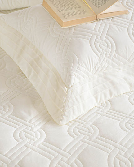 Rythmos Reina Set Pătură De Mireasă Superdublu Cu 2 Fețe De Pernă 235x250cm
