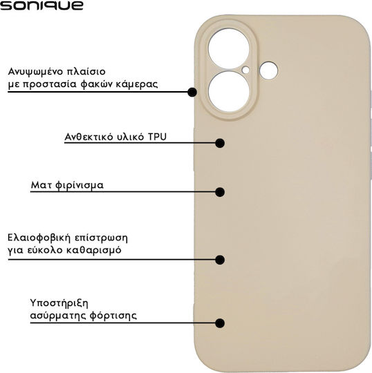 Meine Farben Sonique Silikonhülle für Apple iPhone 15 Pro Max Beige