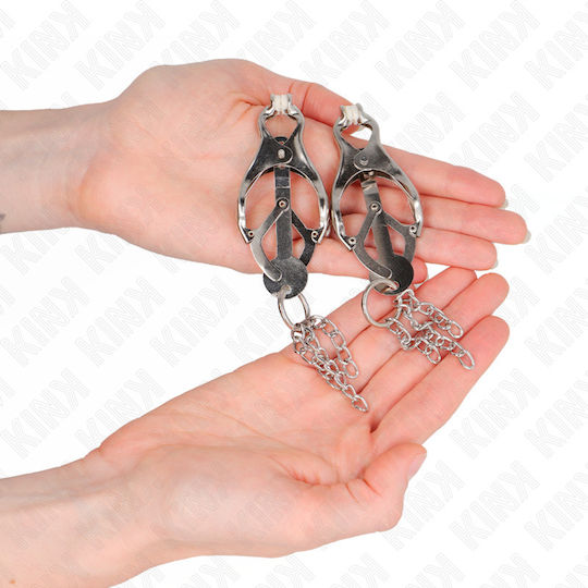 Kink Nipple Clamps in Silver Color