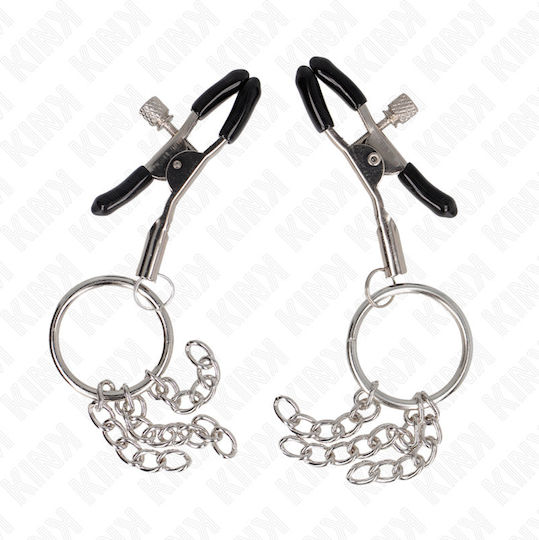 Kink Nipple Clamps in Silver Color