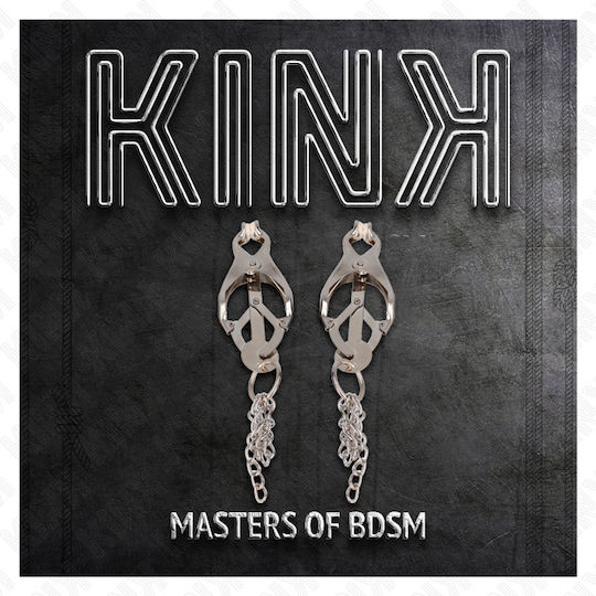Kink Nipple Clamps in Silver Color 2pcs