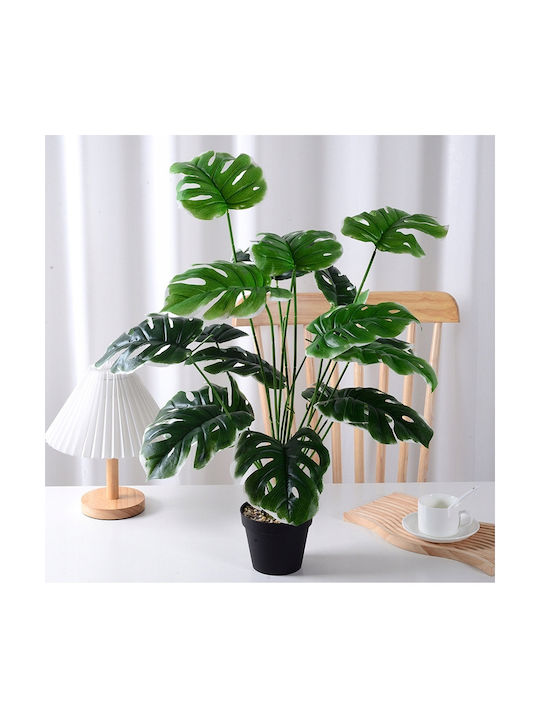 Artificial Plant in Small Pot Monstera Green 33cm