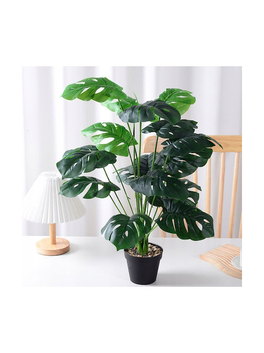 Artificial Plant in Small Pot Monstera Green 33cm