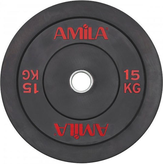 AMILA Set of Plates Olympic Type Rubber 1 x 15kg Φ50mm