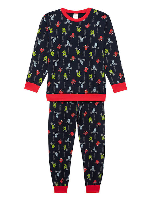 Minerva Pijama pentru copii De iarnă Blue Marine Prints