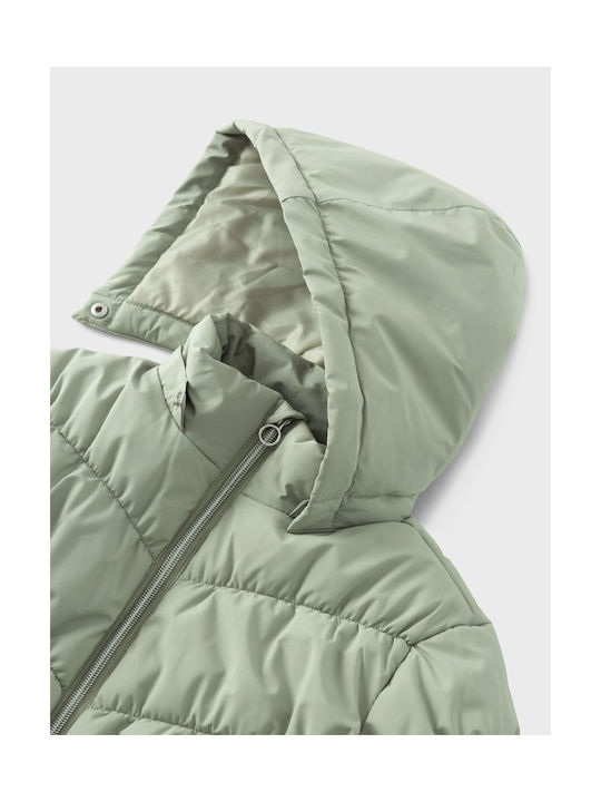 Name It Kids Quilted Jacket with Hood Seagrass