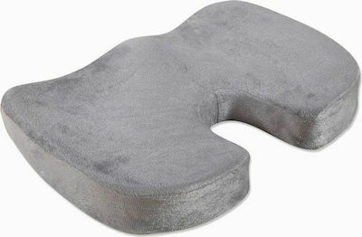 Ортопедична възглавница Седалка за Кръста с Memory Foam и отвор в Сив цвят