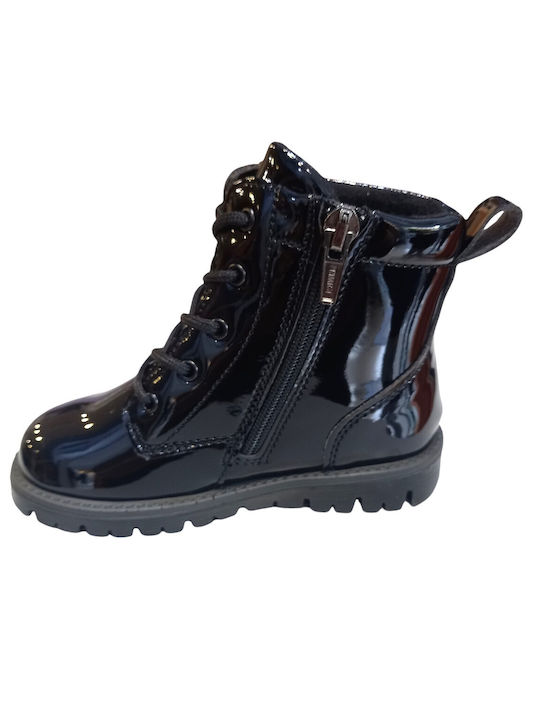 Primigi Kids Patent Leather Boots Black