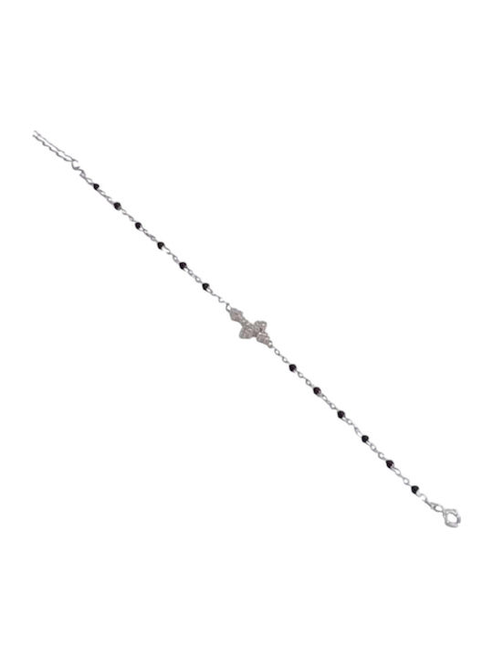 Prince Silvero Damentraeger mit Kreuz-Design aus Silber mit Zirkon 22cm