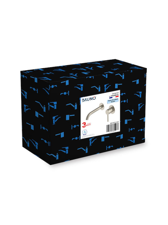 Bruno Built-in Mixer & Spout Set for for Bathroom Sink Silver