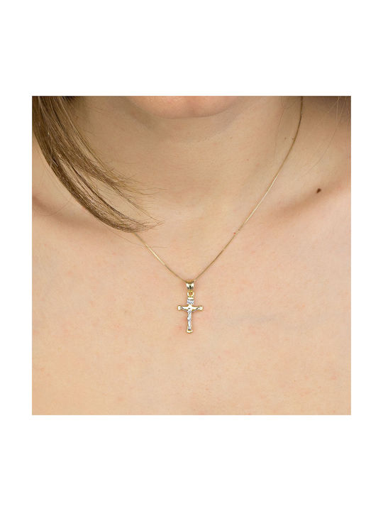 Kiriakos Gofas Men's Gold Cross 14K with Chain