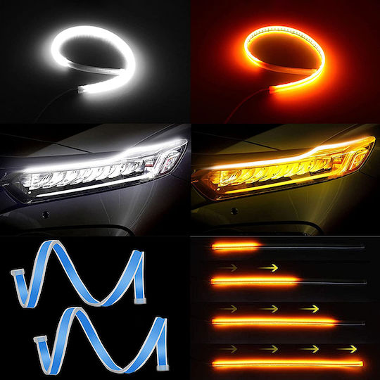 Foyu Decorative LED Car Headlight Strip White Color