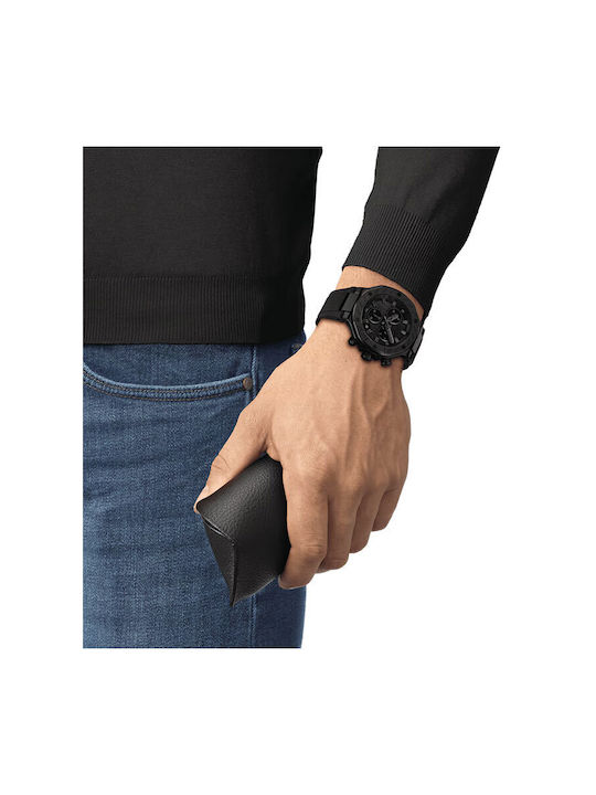 Tissot T-sport T-race Ανδρικό Ρολόι Χρονογράφος Μπαταρίας με Μαύρο Καουτσούκ Λουράκι