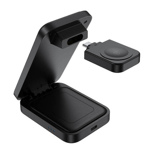 Choetech Зарядно Magsafe 15W Черен (T611 3in1)