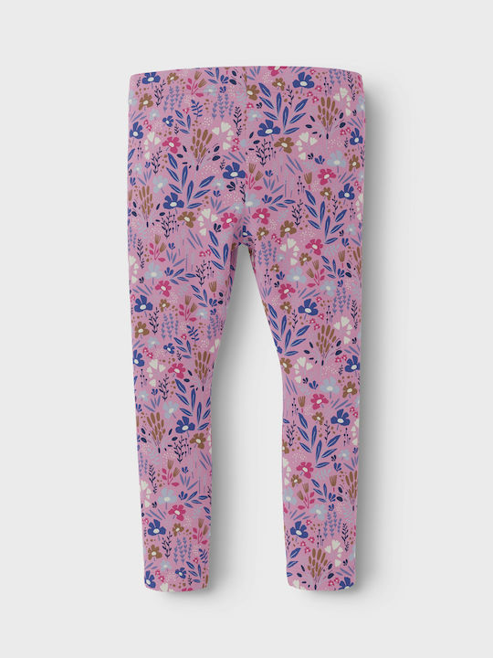 Name It Kids Long Legging Floral Fuchsia