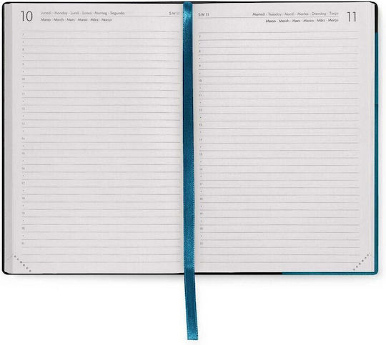 Legami Daily Diary Medium 12x18cm 2025 Teal Blue