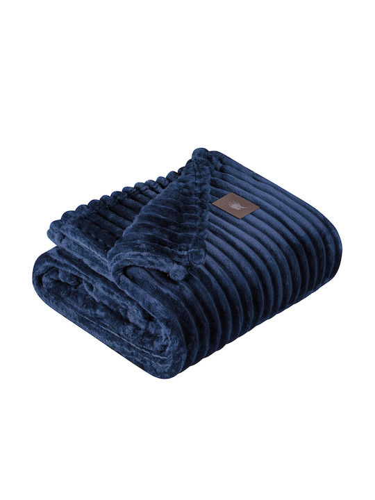 Greenwich Polo Club 3487 Fleece Blanket Super Double 220x240cm Blue