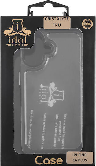 Idol 1991 Задна корица Силикон / Метал Прозрачен (iPhone 16 Plus)