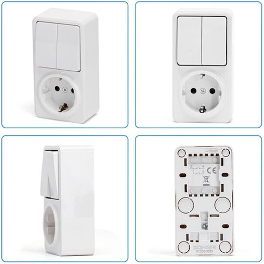 Aigostar Single External Power Socket with Switch White