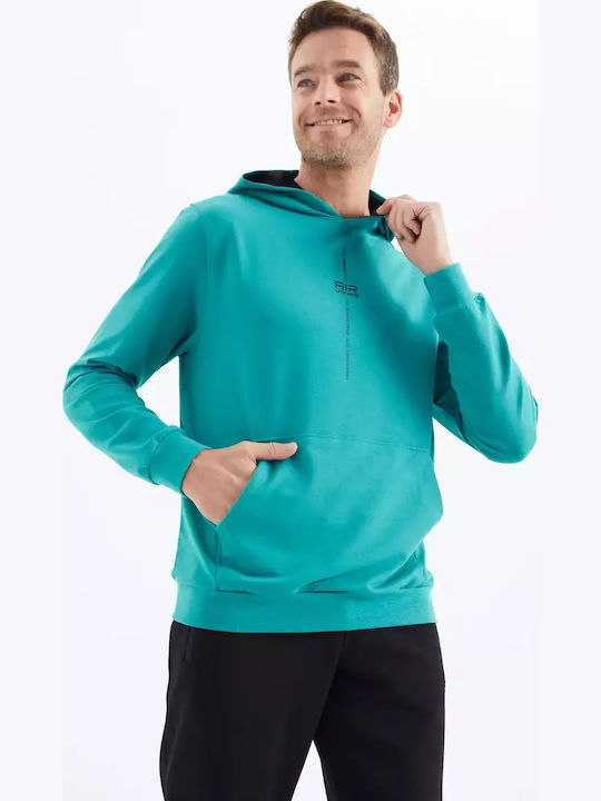 Φούτερ με Κουκούλα Sea Green