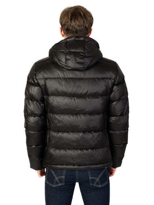 Peuterey Herren Winter Jacke Lässig Schwarz