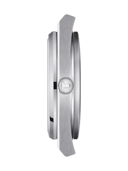 Tissot PRX Γυναικείο Ρολόι 35mm Μπαταρίας με Ασημί Μεταλλικό Μπρασελέ
