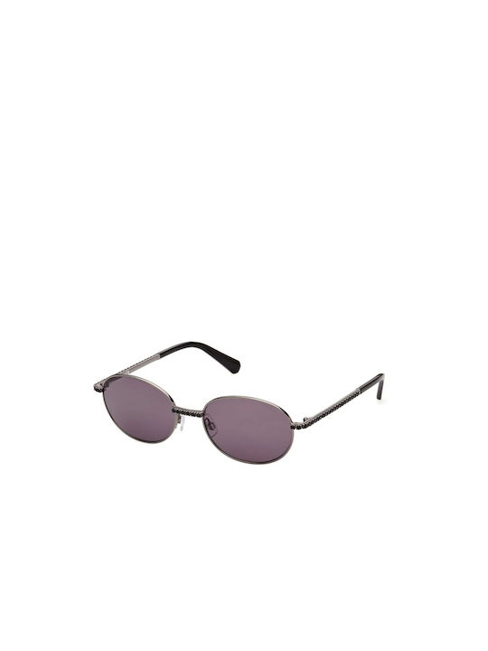 Swarovski Sunglasses with Silver Metal Frame and Purple Lens SK342 08A