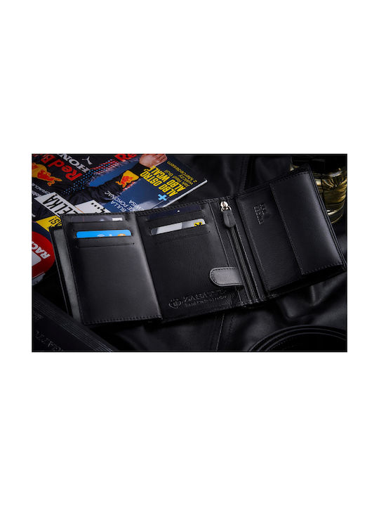 Zagatto Natural Black Leather Wallet Zg-n4-f7 Men's