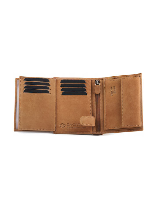 Zagatto Naturbraune Lederbrieftasche Zg-n4-f10 Herren