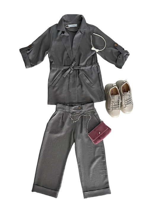 Kids' Set with Pants Winter 2pcs Grey