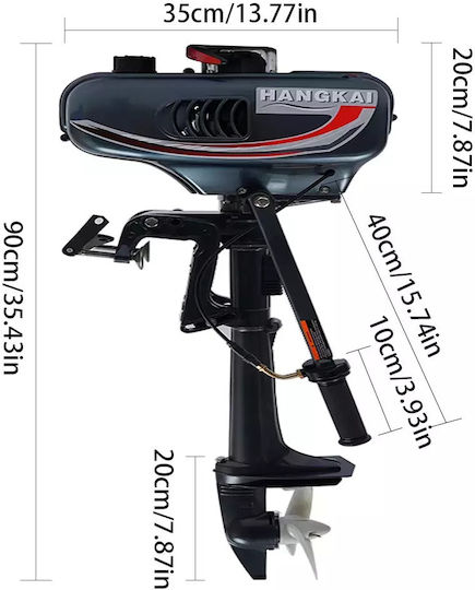 Outboard Motor 3.5-4hp Cdi Ignition Lightweight Design 3.5 Horsepower