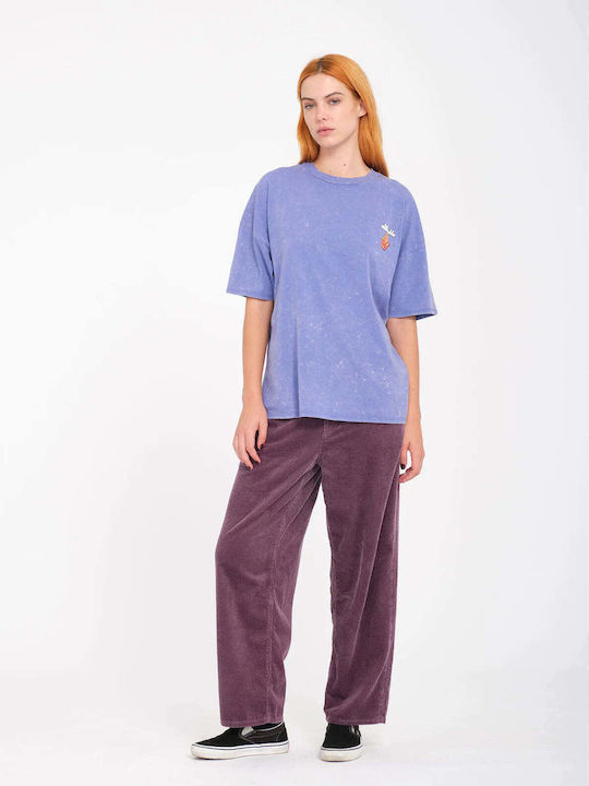 Volcom Damen Oversized T-shirt Ballpoint Blue