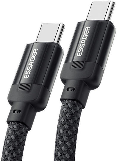 Essager Regular USB 2.0 Cablu USB-C bărbătesc - USB-C 240W Negru 1m (827T11)