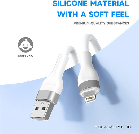 Lito USB-A to Lightning Cable 60W White 1.2m