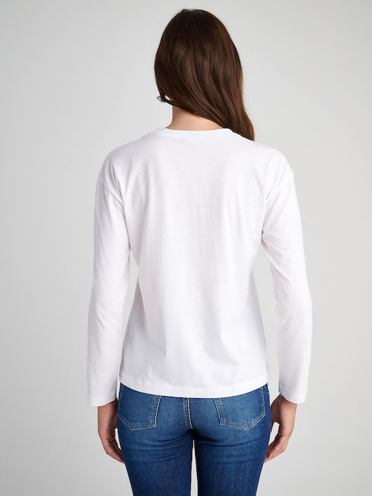 Liza Women's Blouse Cotton Long Sleeve White