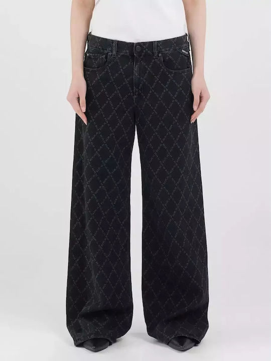 Replay Women's Jean Trousers in Regular Fit Black