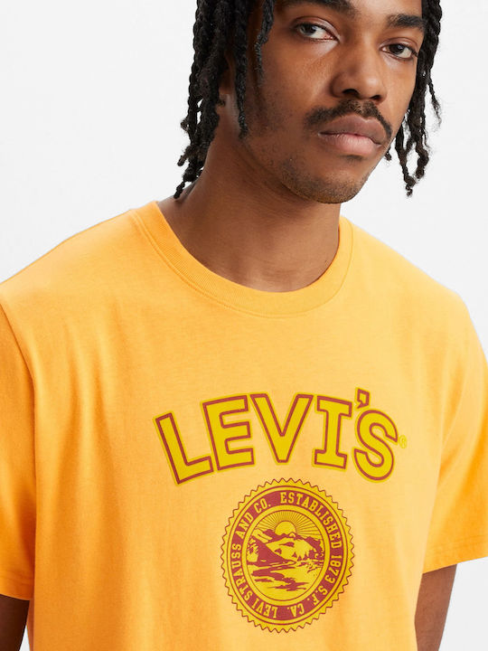 Levi's Men's Short Sleeve T-shirt Yellow