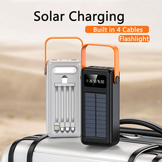 Treqa TR-957 Ηλιακό Power Bank 30000mAh Λευκό