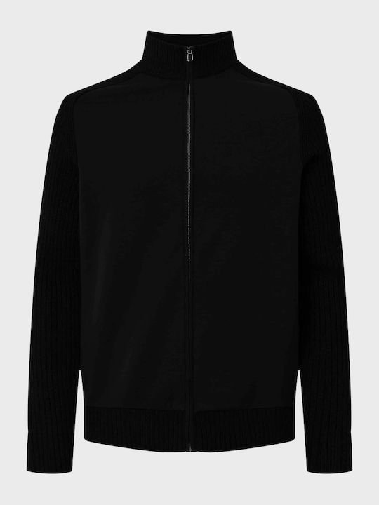 Joop! Men's Long Sleeve Blouse with Zipper Black